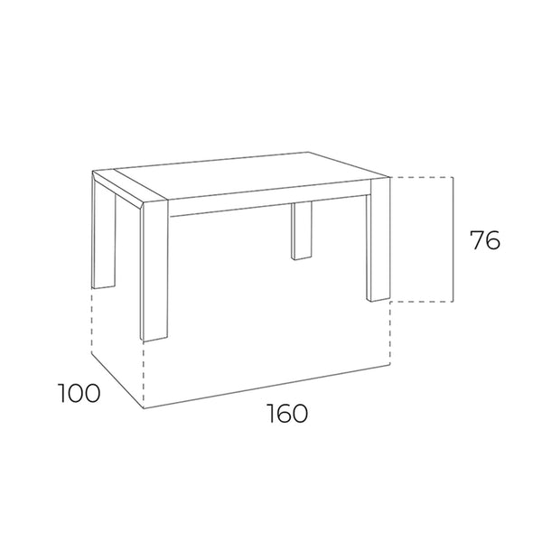 Rectangular extendable walnut dining table