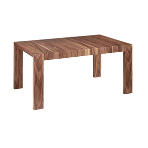 Rectangular extendable walnut dining table