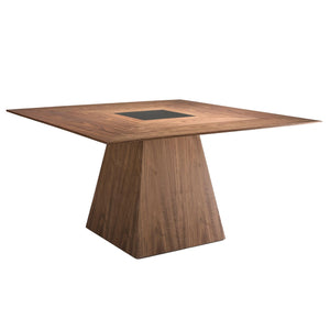 Walnut square dining table
