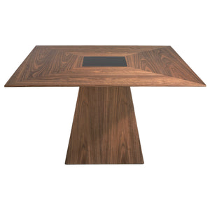 Walnut square dining table