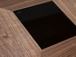 Walnut square dining table
