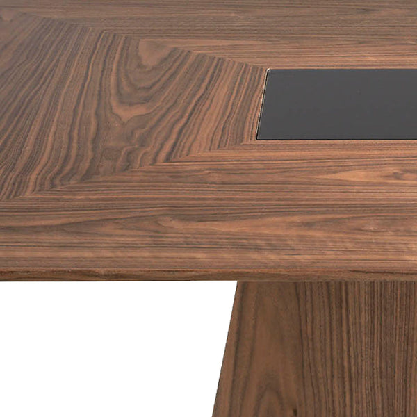Walnut square dining table