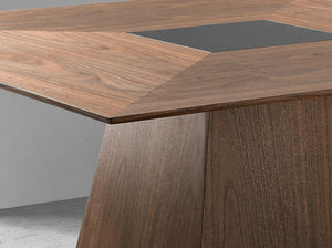 Walnut square dining table
