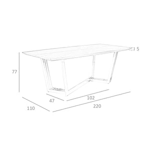 Oval Barrel Dining Table in Walnut and Chrome Steel