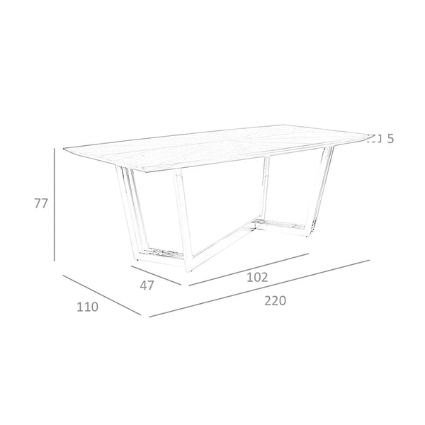 Oval Barrel Dining Table in Walnut and Chrome Steel