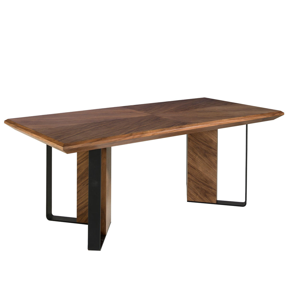 Rectangular walnut dining table