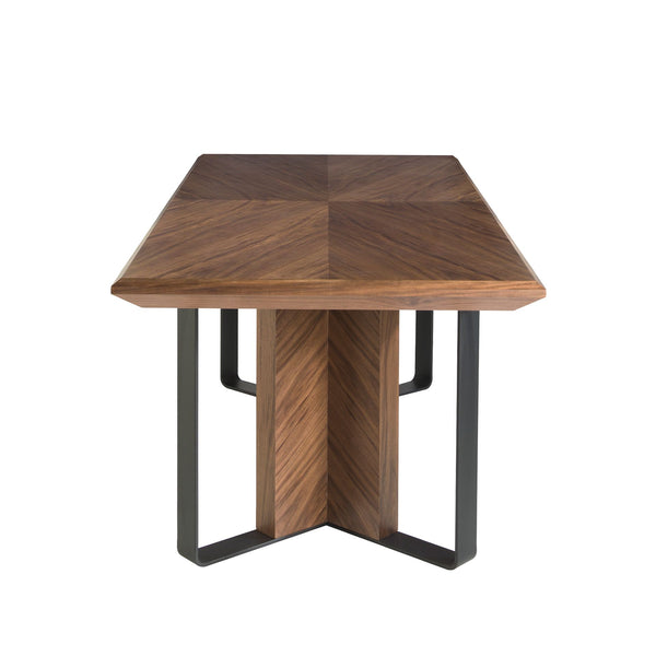 Rectangular walnut dining table