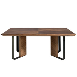 Rectangular walnut dining table
