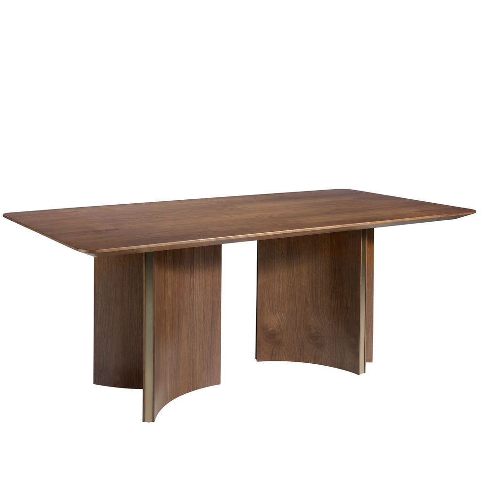 Rectangular walnut dining table