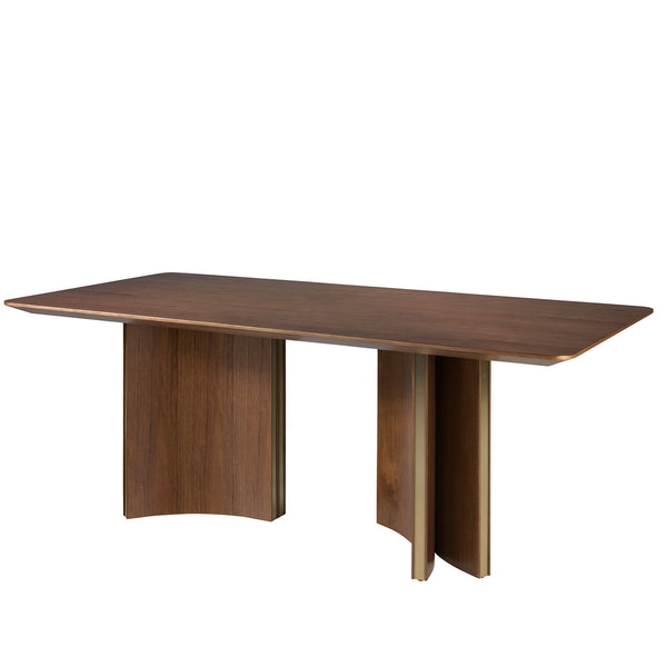 Rectangular walnut dining table