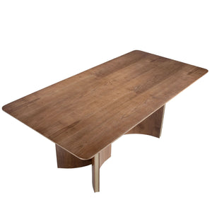 Rectangular walnut dining table