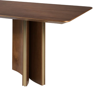 Rectangular walnut dining table