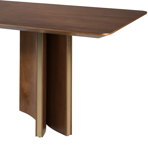 Rectangular walnut dining table