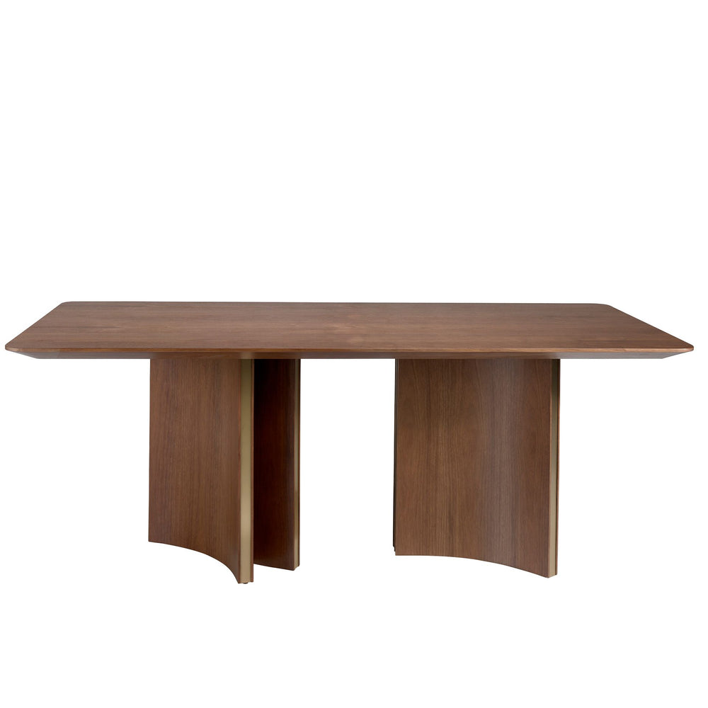 Rectangular walnut dining table