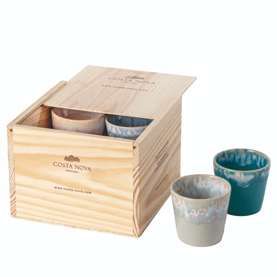 Gift box with 8 lungo glasses 19 cl