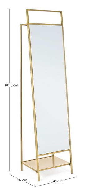 Full Length Standing Mirror 181.5 cm – Elegant Gold Frame Mirror