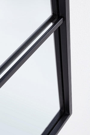 Window Style Wall Mirror 90x90 cm – Black Decorative Mirror