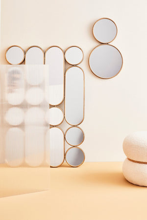 Wall Mirror 120 cm – Elegant Gold Decorative Mirror