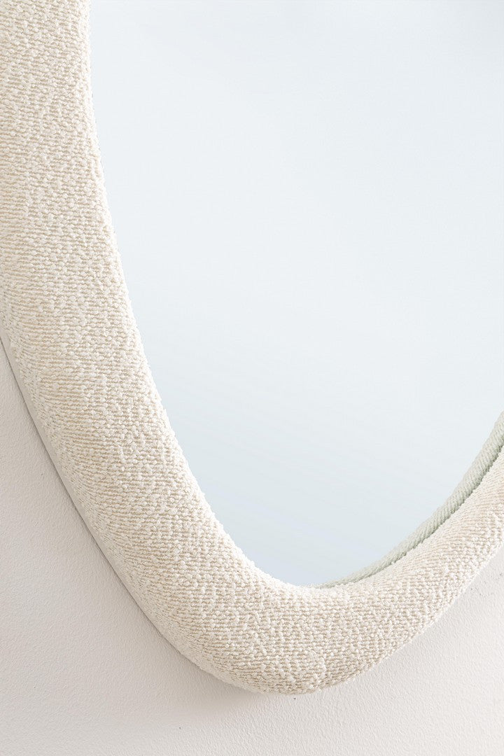 Wall Mirror 90 cm – White Modern Decorative Mirror