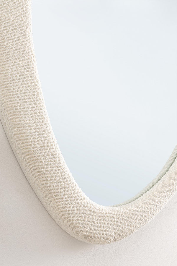 Wall Mirror 90 cm – White Modern Decorative Mirror