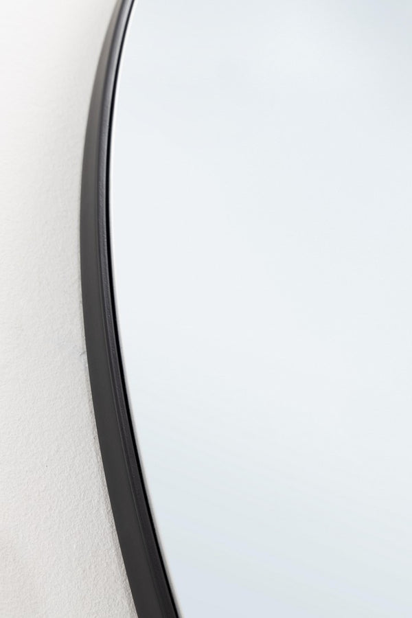 Round Wall Mirror Ø120 cm – Black Modern Decorative Mirror