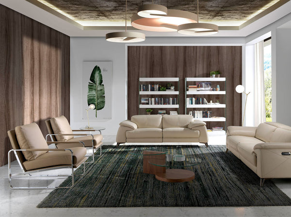 Round coffee table in tempered glass and walnut