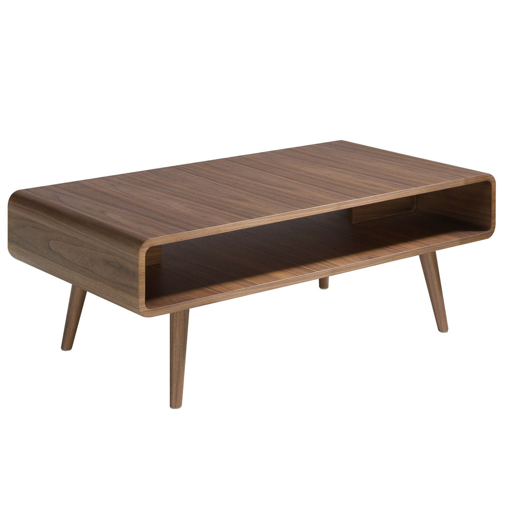 Rectangular walnut coffee table