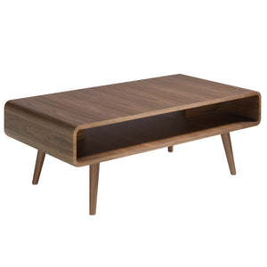 Rectangular walnut coffee table