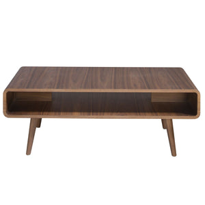Rectangular walnut coffee table