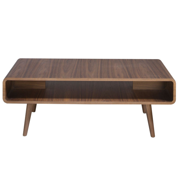 Rectangular walnut coffee table
