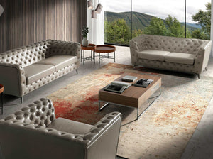 Rectangular coffee table in walnut and chromed steel