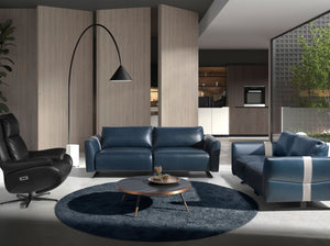 Round coffee table in porcelain marble and black steel