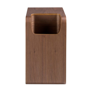 Rectangular walnut corner table