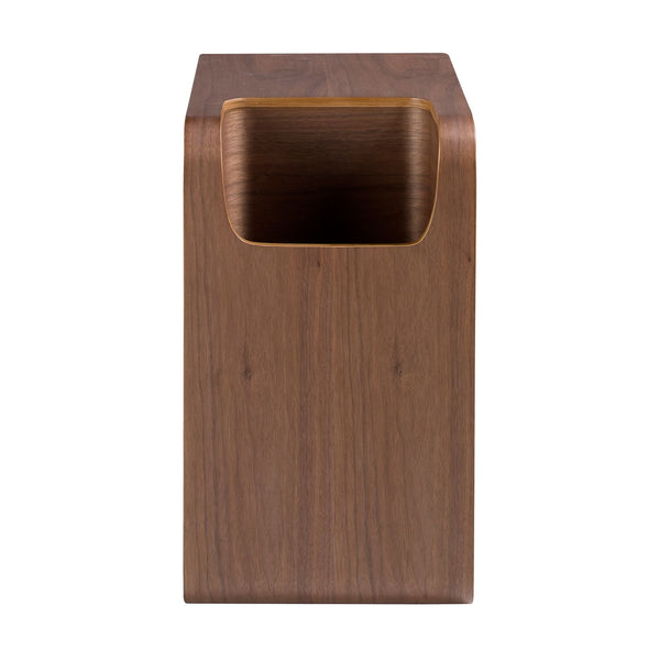 Rectangular walnut corner table