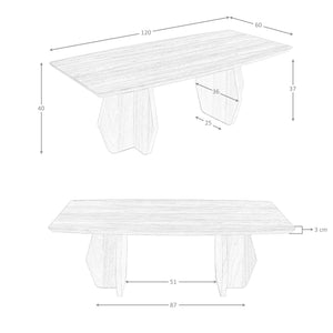 Oval walnut barrel coffee table