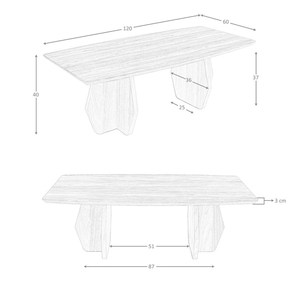 Oval walnut barrel coffee table
