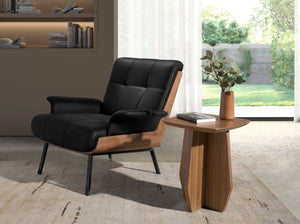 Square walnut corner table