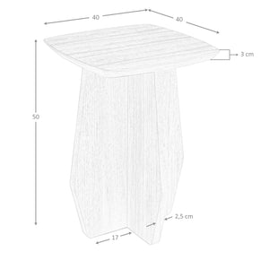 Square walnut corner table
