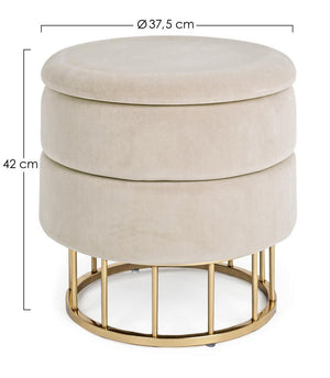Round Stool 42 cm – Beige Modern Seating