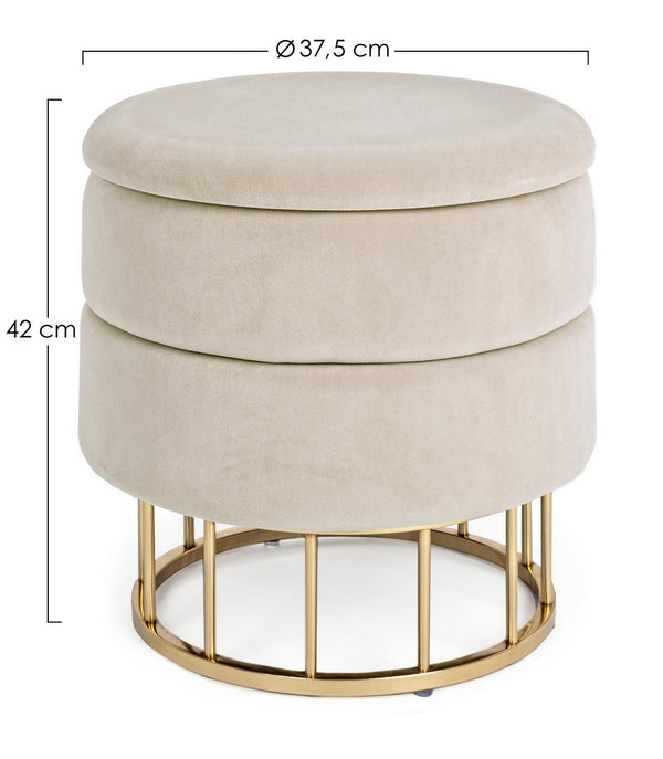 Round Stool 42 cm – Beige Modern Seating