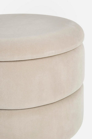 Round Stool 42 cm – Beige Modern Seating