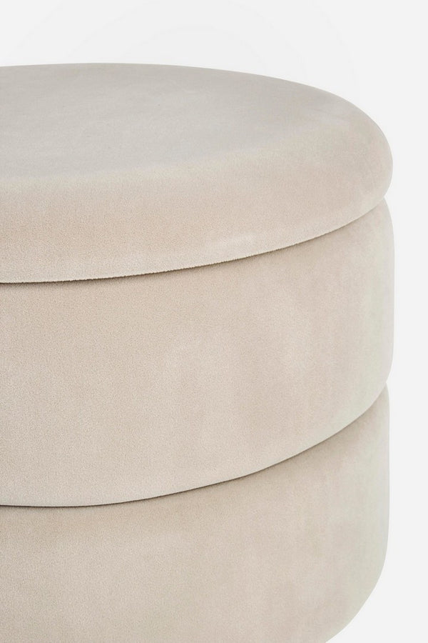 Round Stool 42 cm – Beige Modern Seating