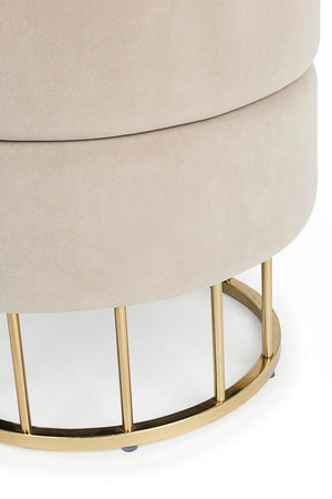 Round Stool 42 cm – Beige Modern Seating