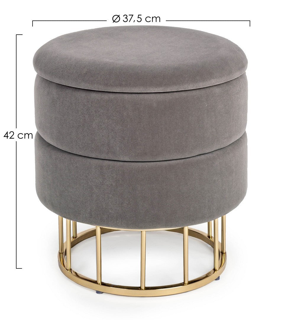 Round Stool 42 cm – Dark Grey Modern Seating
