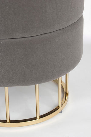 Round Stool 42 cm – Dark Grey Modern Seating
