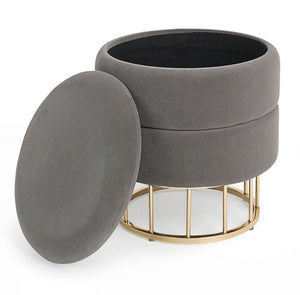 Round Stool 42 cm – Dark Grey Modern Seating