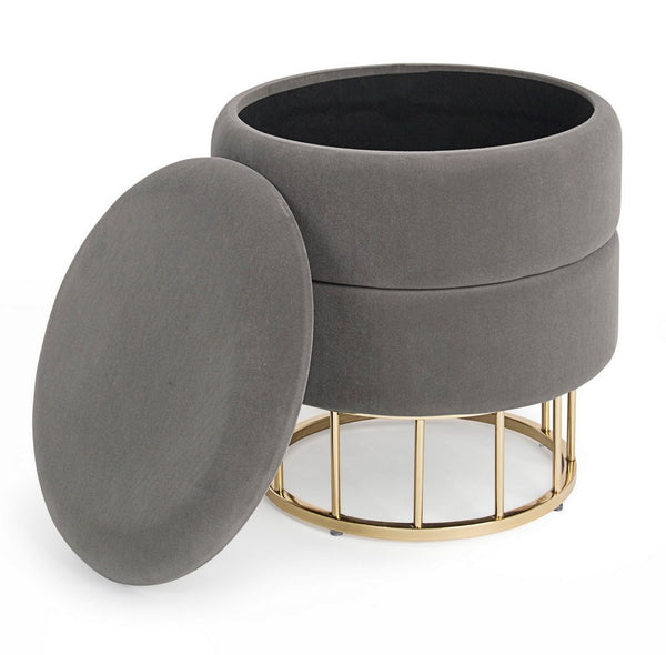 Round Stool 42 cm – Dark Grey Modern Seating