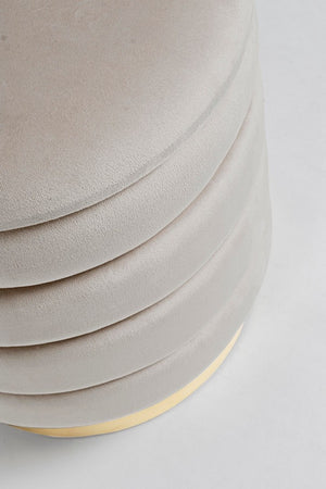 Set of 2 Storage Poufs – Beige Modern Seating with Hidden Storage