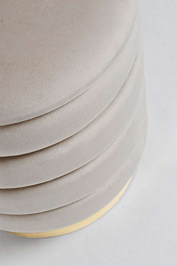 Set of 2 Storage Poufs – Beige Modern Seating with Hidden Storage