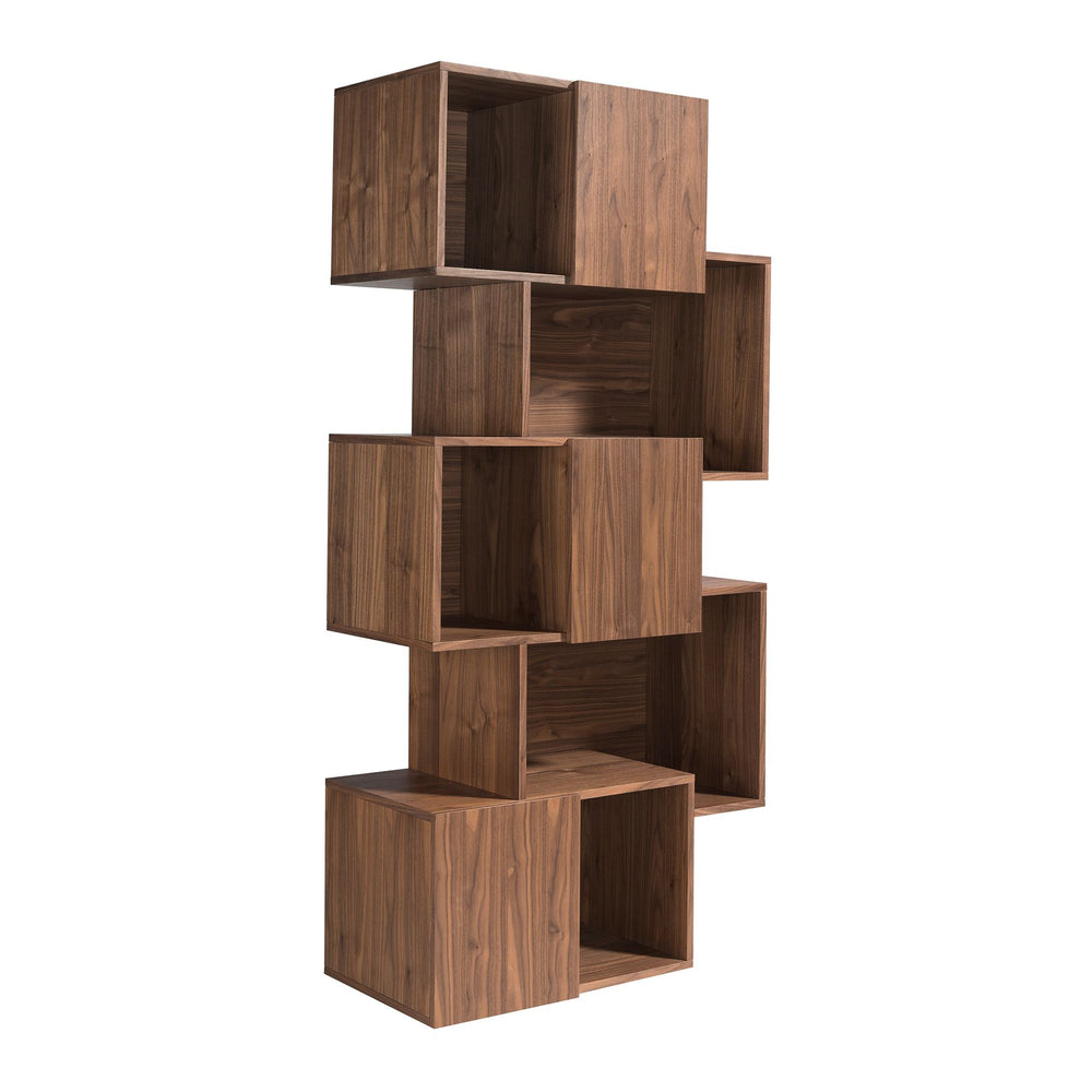 Walnut wood shelf with doors